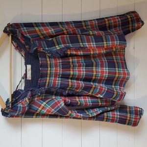 Free People: We The Free Plaid Baby Doll Pullover Blouse